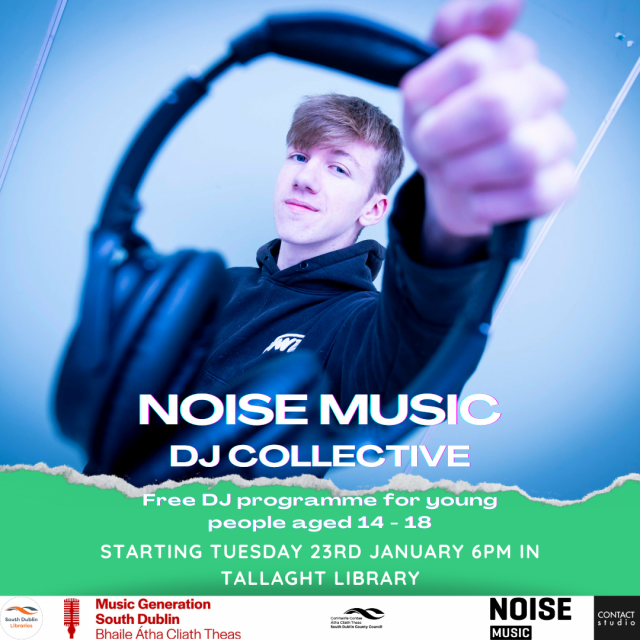 NOISE Music DJ Collective in Tallaght Library - free DJ programme for young people